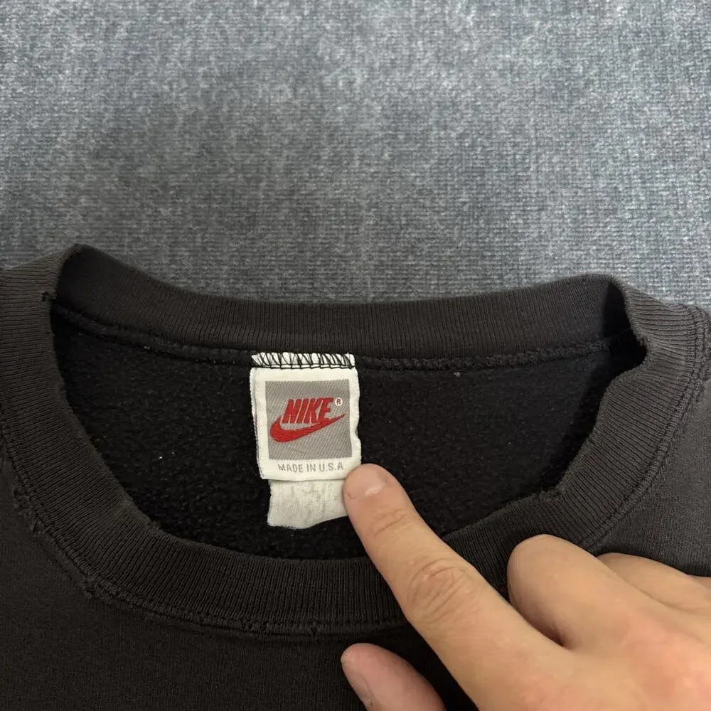 Vintage 90s Nike Just Do It Crewneck Sweatshirt Size L Red Gray Tag Distressed